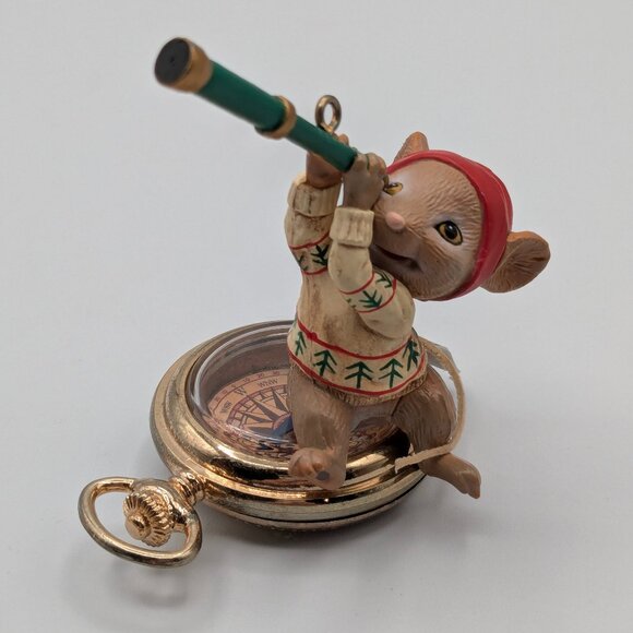 Enesco Mouse Check 1988, 2nd in the Made to Measure Series Vintage Ornament - Picture 1 of 7